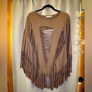 Voice of California, laser cut poncho.